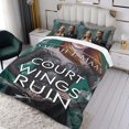 thumbnail image 3 of ACOTAR Conjunto de sábanas temático, trío de piezas, cómodo y amigable con la piel, diseño único, regalo de decoración para el hogar para familiares, amigos y fans, 90 cm * 190 cm, 3 of 6