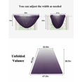 thumbnail image 6 of Waterfall Valances for Windows, Grey Purple, Kitchen Sheer Valance Curtains, Gradient Ombre Modern Abstract Color Art Rod Pocket Elegant Swag Valances for Living Room Bedroom, 47.2"x38.5", 2 Panel, 6 of 8