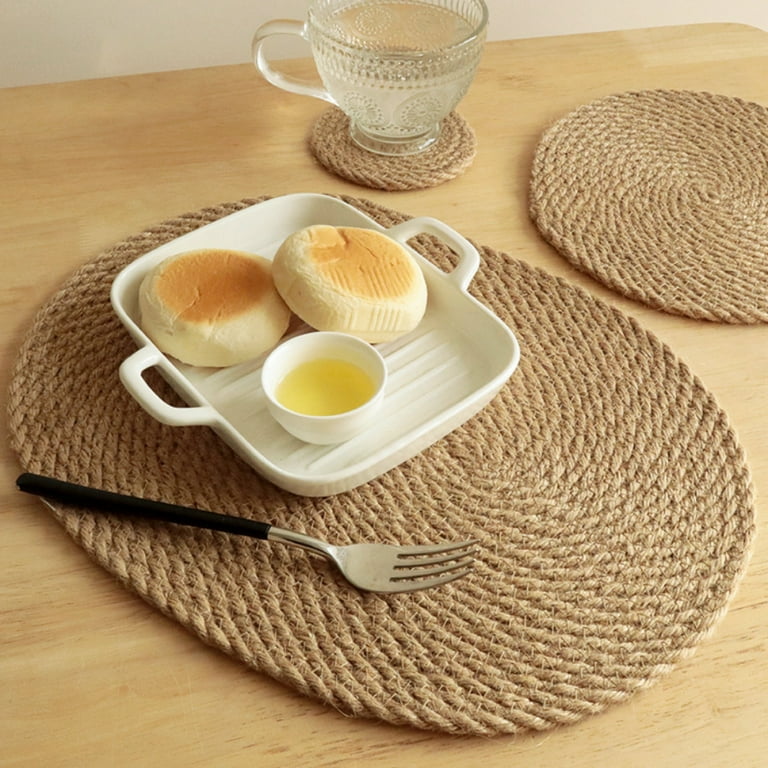 Handmade Natural jute Table place Mat retailer Set for dinning table Tea Coffee Coaster Placemat 13