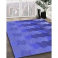 thumbnail image 2 of Ahgly Company Indoor Round Patterned Light Slate Blue Area Rugs, 4' Round, 2 of 6