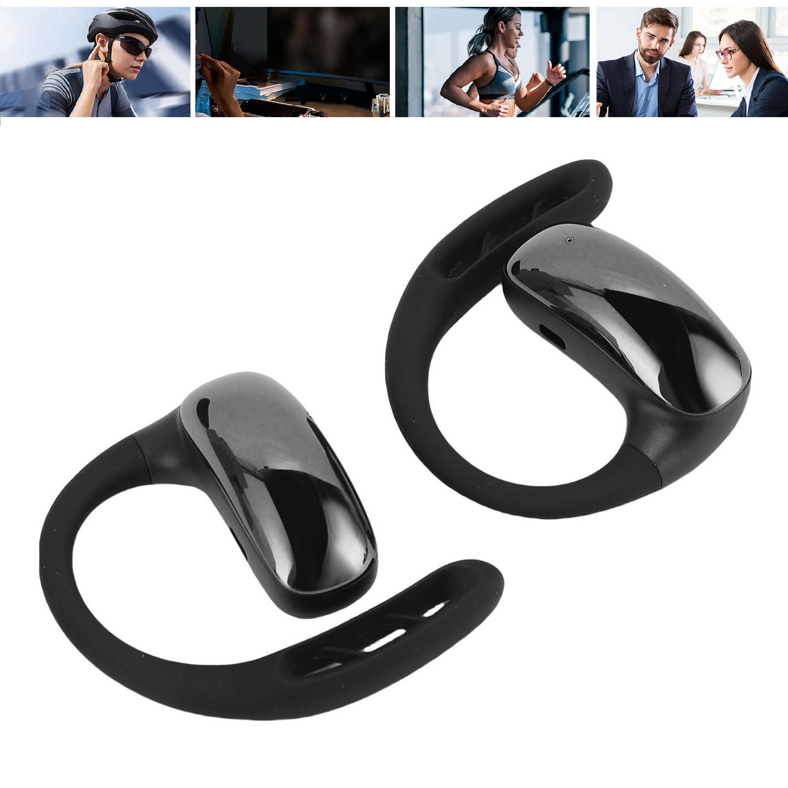 Language Translator Earbuds, Comfortable 1 Year Standby Time Ear Hook Translator Earbuds HiFi Stereo Sound with Charging Case for Business