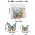 thumbnail image 4 of AOQIANLAN Elegant 3D Butterfly Wall Stickers with Golden Border for Weddings & Decor 24PCS PY3025-YJ, 4 of 9