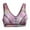 Purple, variant on Floral Bras for Women Breathable Sheer Front Closure Tshirt Bralettes Lace No Underwire Bras Soft Comfy Plus Size Bra Purple 48