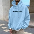thumbnail image 3 of MHFRRA Sudadera con Capucha de Manga Larga para Hombre, Informal, Cómoda, con Forro, para Exteriores E Invierno Azul, 3 of 6