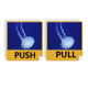 thumbnail image 1 of Ocean medusas ciencia naturaleza foto Etiquetas engomadas de la puerta de empujar y tirar, 1 of 3