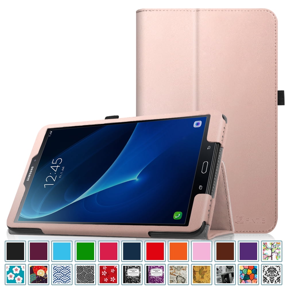 hulp in de huishouding gemiddelde vervagen Fintie PU Leather Case Cover for Samsung Galaxy Tab A 10.1 (NO S Pen  Version SM-T580/T585/T587) Tablet, Rose Gold - Walmart.com