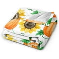 thumbnail image 2 of Thanksgiving Pumpkin Throw Blanket, Cute Autumn Leaf Blanket for Adults, Soft Comfortable Pumpkins Fleece Carpet Blanket for Sofa Bed Couch, 2 of 6