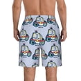 thumbnail image 3 of Disketp Men'S Swim Trunks Hawaiian Breathable Surf Beach Swimsuits Mesh Lining Beach Shorts With Pockets-Police Car, 3 of 9