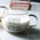thumbnail image 5 of Tazas Gigantes de Premium Tazas de Boca a Prueba de Calor Alto Borosilicato con Asa para Latte Caliente Y Frío Cristalería Vaso Macarena taza de café con leche, 5 of 7