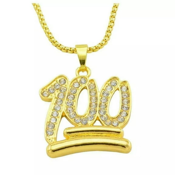 K-KED Gold 100 Chain Necklace Punk Big Gangster Shinny Rapper Fancy Dress Costume