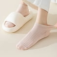 thumbnail image 6 of Yifymode Vertical Rib Ankle Socks, Thin Sheer Breathable Solid Casual Socks Back to School Daily for Women, Lightweight Moisture Wicking Socks, 6 of 6