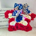 thumbnail image 4 of PALIFEUR 4th of July Wreath, Patriotic Star Wreaths for Front Door, Artificial Floral Spring Wreaths Decorations for Memorial Day Independence Day Veterans Day, Red Blue White, 4 of 5