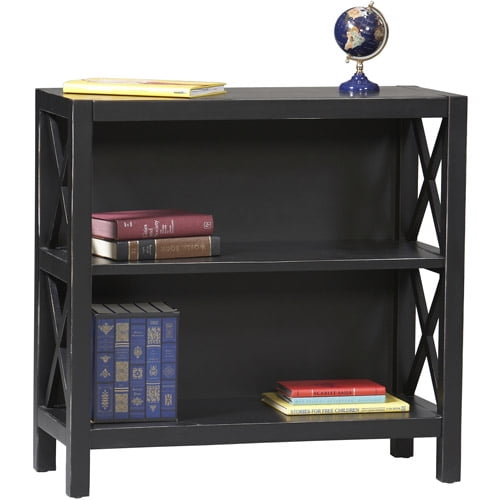 Linon Home Decor Products Anna Collection 3-Shelf Bookcase, Antique Black