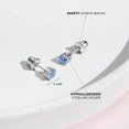 thumbnail image 4 of 925 Sterling Silver 4mm Round CZ Prong Set Screw Back Earrings Girls Teens, 4 of 7