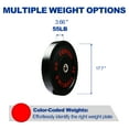 thumbnail image 5 of BalanceFrom Olympic Bumper Plate Weight Plate, 55 lbs Pair Black, 5 of 8