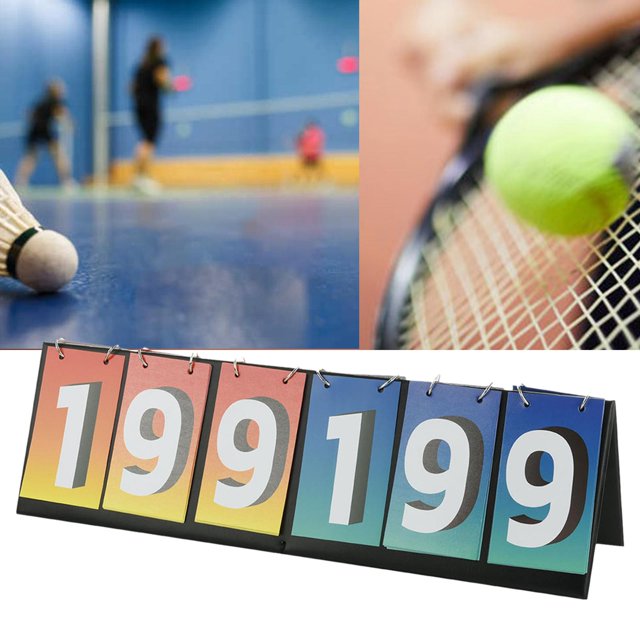 Marcador de mesa portátil 6 marcador de puntuación con tapa Digital para baloncesto, voleibol, marcador de bádminton para interiores Cola Marcador deportivo