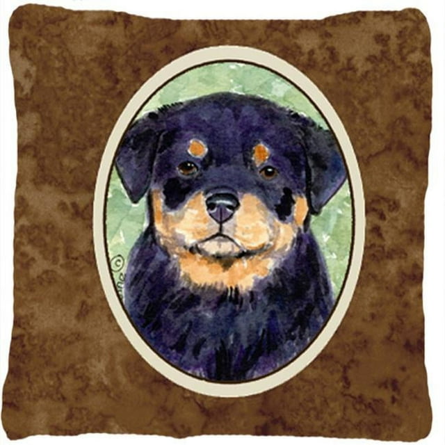 Carolines Treasures SS8929PW1414 Rottweiler Indoor & Outdoor Fabric Decorative Pillow