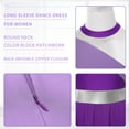 thumbnail image 5 of MSemis Women's Long Sleeve Chiffon Praise Dance Dress Worship Lyrical Dance Costume Purple XXL, 5 of 6