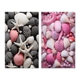 thumbnail image 2 of Designart "Seashell on the Beach Grey and Pink" Coastal Beach Sand Wall Art Set Of 2 - Grey Beach Gallery Wall Set For Home Decor, 2 of 7