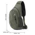 thumbnail image 5 of Men Sling Bag Canvas Casual Multipurpose Chest Bag Sling Backpack for Cycling, 5 of 5
