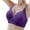 Purple, variant on ,Women's Plus Size Push up V-Neck Bras Wireless Shaping Support Floral Bra Comfort Breathable Adjustable Strap Everyday Bralettes Green 40