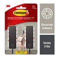 thumbnail image 1 of Crochets 17034MB-EF Command(MC), noir mat, 2 crochets, 4 bandes/paquet, 1 of 9