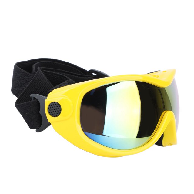 Lunettes de Protection UV pour Animaux, Lunettes de Soleil Élastiques à Forte Résistance aux Impacts pour Parc Blanc, Noir, Rouge, Jaune, Bleu