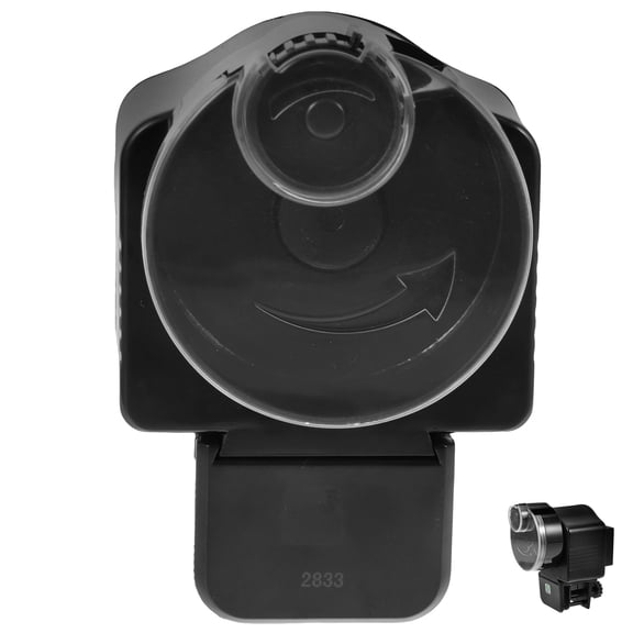 BESTYASH Black Automatic Fish Feeder Small Tank Food Dispenser Safe and Reusable