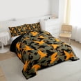 thumbnail image 3 of jejeloiu Western Farmhouse Camo Queen Comforter Set,Orange Mallard Duck Bedding Comforter Set For Teens Reversible 3 Pieces, 3 of 8