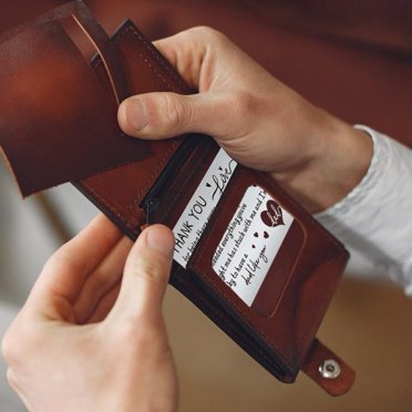 5 Year Anniversary Engraved Wallet Card - Steel Wedding Anniversary Gift For Him/Her