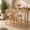 Natural, variant on 48" Farmhouse Bar Height Dining Set with 2 Chairs, Solid Wood Breakfast Nook Table for Small Spaces, White