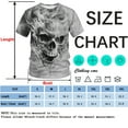 thumbnail image 4 of Rebaike Men's Graphic T-Shirt 3D Skull Skeleton Print Gothic Style, 4 of 7