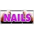 thumbnail image 2 of SignMission B-96 Nails 36 x 96 in. Nails Banner Sign - Nail Salon Manicure Spa Signs Pedicure, 2 of 4