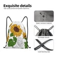 thumbnail image 6 of Kdxio Plump Sunflower And Sketch Print Drawstring Backpack Bag,Waterproof Draw String Back Sack, Gym Drawstring Bags Swim Bag For Unisex, 6 of 9