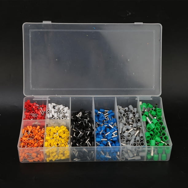 Kit De Terminales De Engarzado De Virola Preaislada, 1200 Piezas, Material Galvanizado De Cobre, Retardante De Llama, Aislado Para Aplicaciones Marinas Y Automotrices