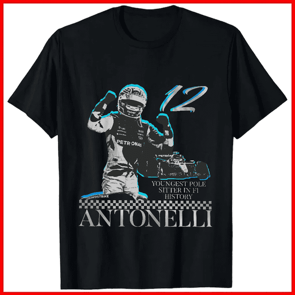 Kimi Antonelli Inspired Formula 1 Racing Motorsport Fan Unisex T-shirt V18449, up to size 5XL
