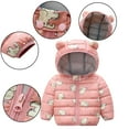 thumbnail image 4 of Godderr Toddler Baby Boys Winter Jacket Down Outerwear,Newborn Cotton Windproof Warm Winter Coats Infant with Cute Cartoon Printed Ear Hooded Jacket for 9M-5Y, 4 of 6