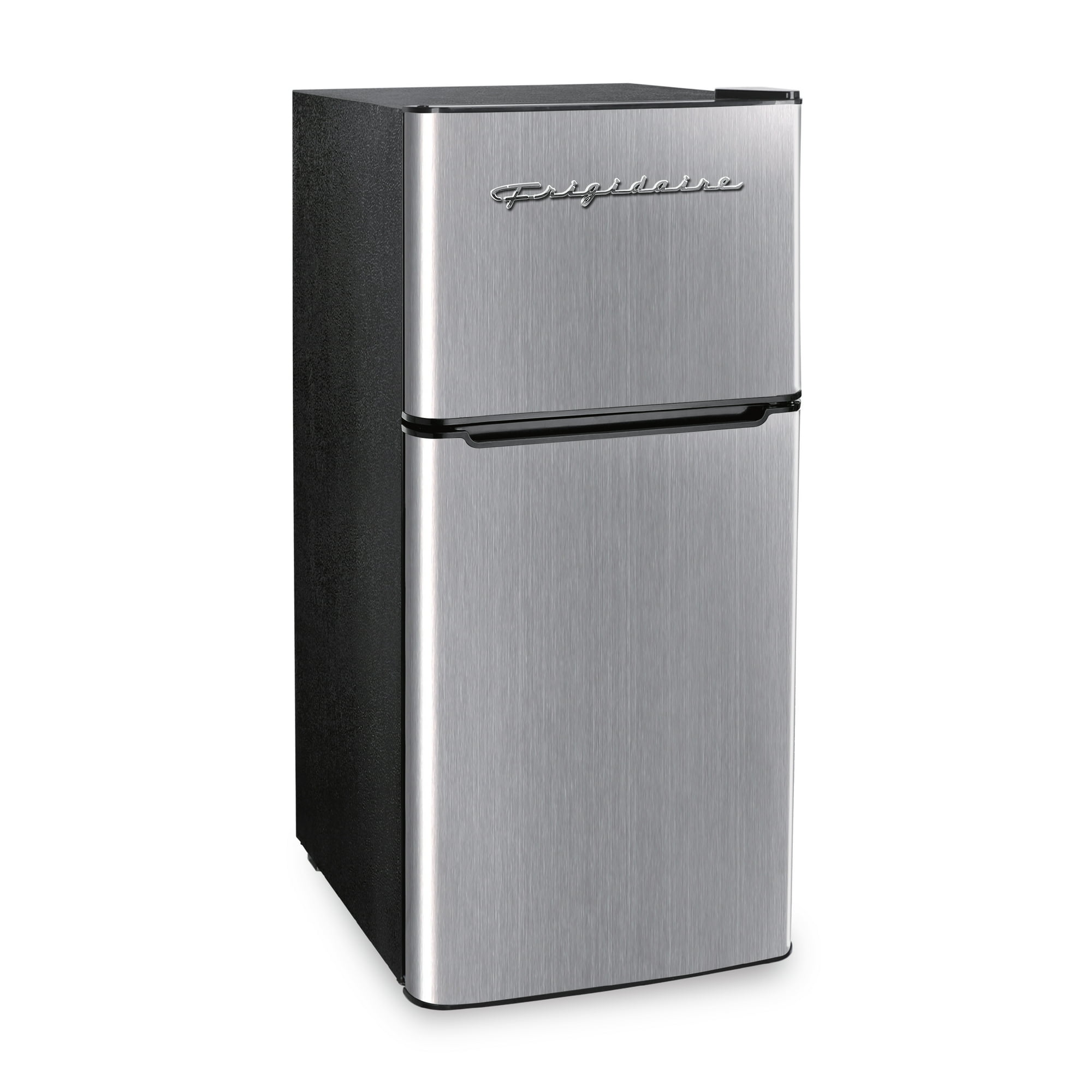 Frigidaire 4.5 Cu. ft. Compact Refrigerator with Freezer, 2-Door Mini Fridge for Apartment, Dorm, Office, Stainless Steel
