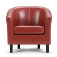 thumbnail image 3 of WyndenHall  Parker 30-in. Wide Tub Chair - 30 inch Wide Accent Chairs Red Foam,Faux Leather Faux Leather, 3 of 4