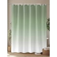thumbnail image 4 of Sage Green Standard Shower Curtain Set, Waterproof Shower Curtains for Bathroom, Farmhouse Sage Green Ombre Washable Fabric Cloth Bath Curtain for Bathtub Decoration with Hooks 72x72 Inches, 4 of 6