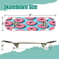 thumbnail image 2 of 31'' Complete Skateboard 7 Layer Canadian Maple Double Kick Deck Skateboards creative poster donuts donuts blue flat lay Skate Board for Beginner Adult Gifts, 2 of 5