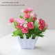 thumbnail image 4 of Simulación de flores falsas de plástico para escritorio, simulación de plantas verdes, plantas en maceta, adornos pequeños para el hogar, sala de estar, cerca de rosas, juego de flores, 4 of 5