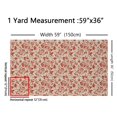 thumbnail image 3 of Homewish Cute Flower Fabric by the Yard 3 Yard,Rustic Floral Sewing Fabric,Beige Red Room Decor Fabric by the Yard For Girls,Luxury Bedroom Decor, 3 of 6