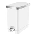 thumbnail image 2 of Bote de basura Hometrends Modelo con Pedal Color Blanco rectangular 10 Litros, 2 of 4