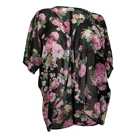 evogues chiffon kimono cardigan floral plus