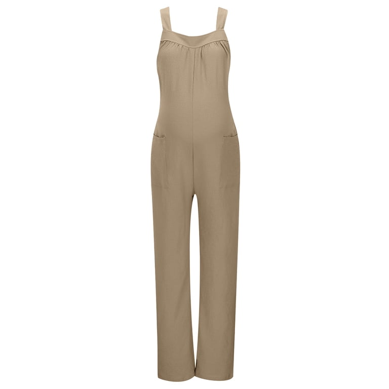 Vividxx Women's Maternity Jumpsuit Womens Maternity Solid Color
