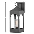 thumbnail image 4 of 18080DSZ Hinkley Lighting Amina - 1 Light Small Outdoor Wall Mount Lantern, 4 of 12
