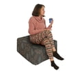 thumbnail image 2 of Polygons Rectangle Pouf, Repeating Abstract Connected Bars and Concave Shapes Modern Look, Under Desk Foot Stool for Living Room Office Ottoman with Cover, 25", Dark Sepia Burnt Sienna, by Ambesonne, 2 of 4