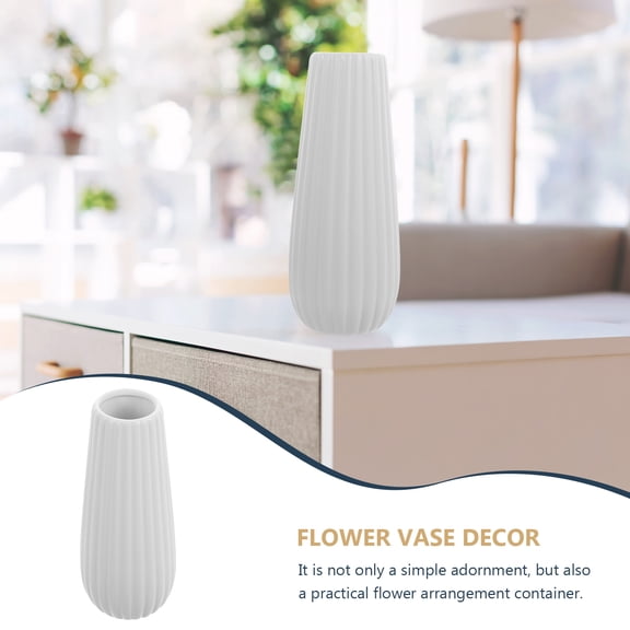 MLINS  Flower Arrangement Holder Creative Ceramic Vase Large for Flowers Miss Individual White