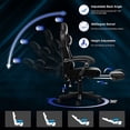 thumbnail image 3 of ELECWISH Racing Style Reclining Gaming Office Chair Ergonomic with Footrest and Massage Lumbar Pillow,Swivel Height Adjustable PU Leather Video Gaming Chair(Black)), 3 of 13